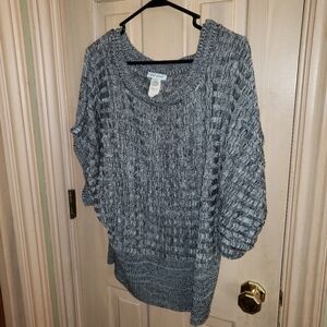 Womens plus sz 1X Black Gray sweater by Wet Paint